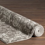 Addison Tobin Classic Damask Area Rug, 5’3" x 7’7", Brown, ATO42BR5X8