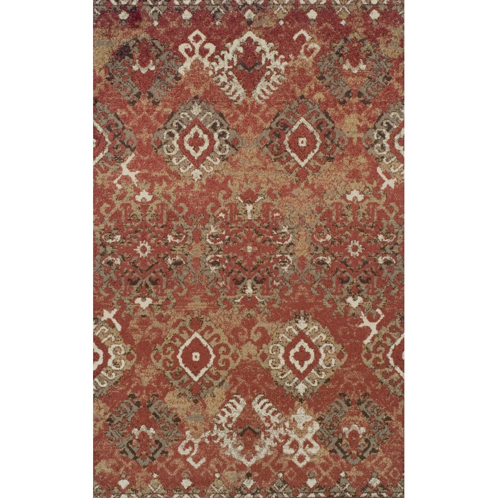 Addison Blair Distressed Ikat Area Rug, 3’3" x 5’1", Spice, OSBL31SP3X5