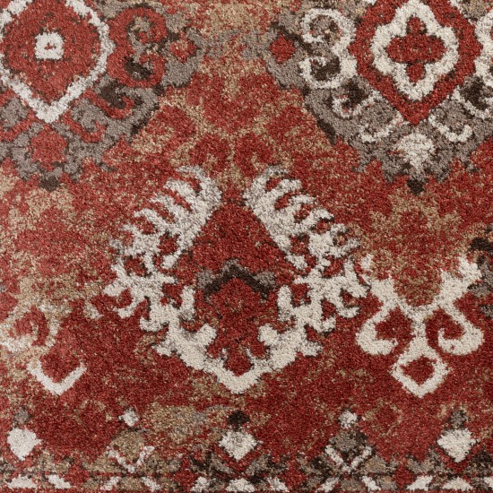 Addison Blair Distressed Ikat Area Rug, 3’3" x 5’1", Spice, OSBL31SP3X5