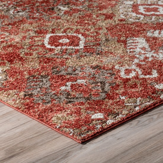 Addison Blair Distressed Ikat Area Rug, 3’3" x 5’1", Spice, OSBL31SP3X5