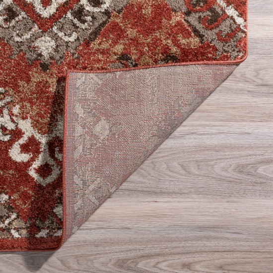 Addison Blair Distressed Ikat Area Rug, 3’3" x 5’1", Spice, OSBL31SP3X5