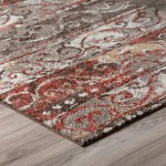 Blair Transitional Stripe Spice Area Rug, 8’2" x 10’, Spice, OSBL32SP8X10