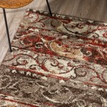 Blair Transitional Stripe Spice Area Rug, 8’2" x 10’, Spice, OSBL32SP8X10