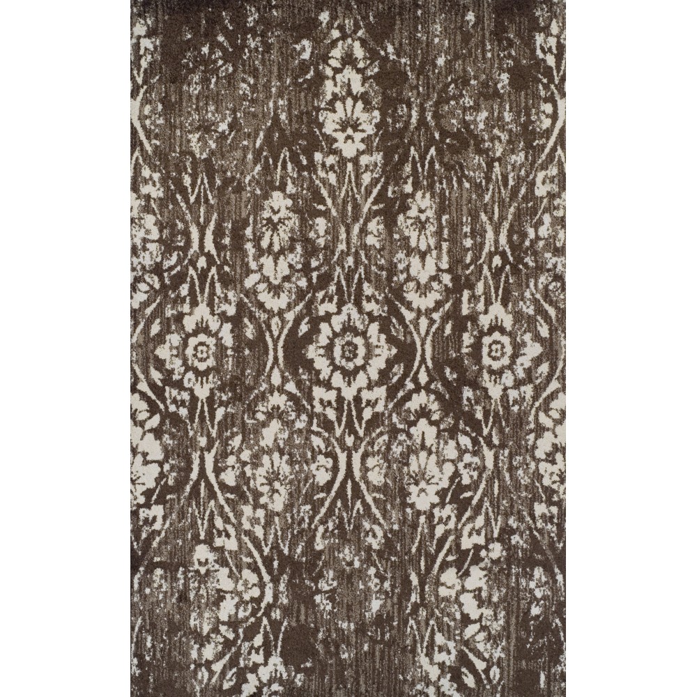 Addison Blair Vintage Damask Area Rug, 3’3" x 5’1", Brown, OSBL34BR3X5