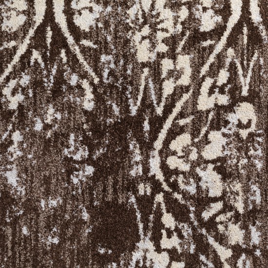 Addison Blair Vintage Damask Area Rug, 3’3" x 5’1", Brown, OSBL34BR3X5