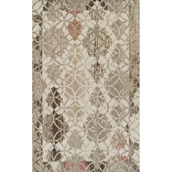 Addison Blair Distressed Geometric Area Rug, 3’3" x 5’1", Brown, OSBL38BR3X5