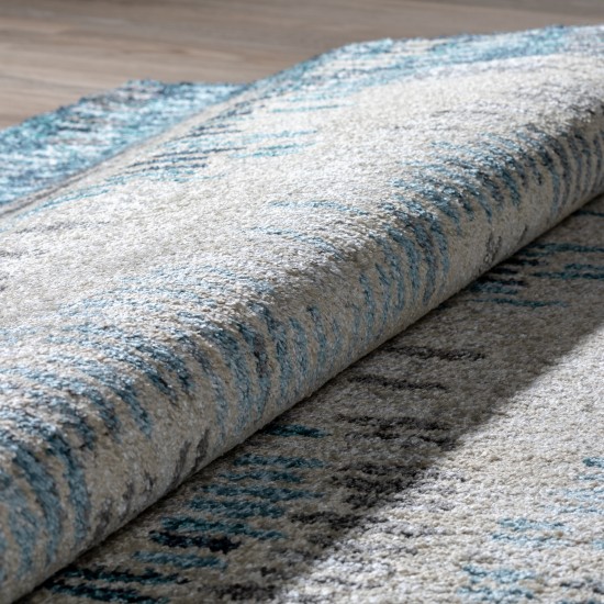 Addison Blair Casual Hourglass Area Rug, 3’3" x 5’1", Blue, OSBL40BL3X5