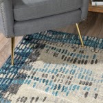 Addison Blair Casual Hourglass Area Rug, 3’3" x 5’1", Blue, OSBL40BL3X5