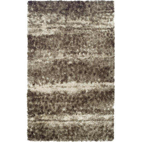 Borealis Contemporary Stripe Brown Area Rug, 9’6" x 13’2", Brown, OSBR37BR10X13