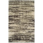 Borealis Abstract Stripe Mushroom Area Rug, 7’10"x10’7", Mushroom, OSBR42MS8X11