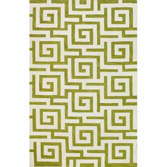 Addison Optics Classic Greek Green Area Rug, 3’6" x 5’6", Green, OSOP30GR4X6