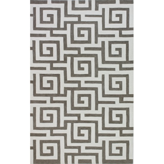 Addison Optics Classic Greek Steel Area Rug, 8’ x 10’, Steel, OSOP30ST8X10