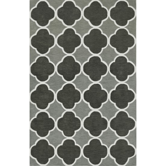 Addison Optics Moroccan Ogee Area Rug, 5’ x 7’6", Steel, OSOP31ST5X8