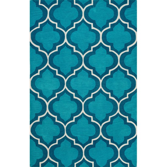 Addison Optics Moroccan Trellis Area Rug, 3’6" x 5’6", Blue, OSOP32BL4X6