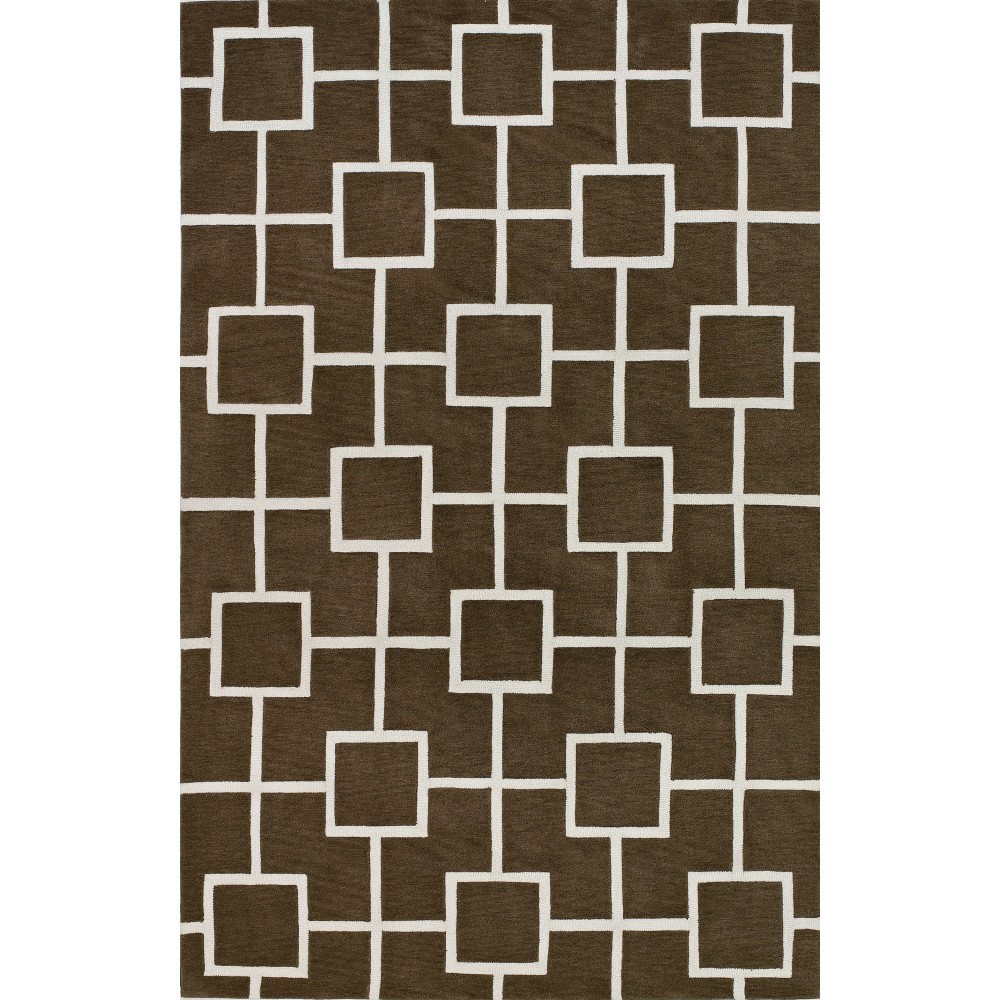 Addison Optics Modern Geometric Brown Area Rug, 3’6" x 5’6", Brown, OSOP33BR4X6