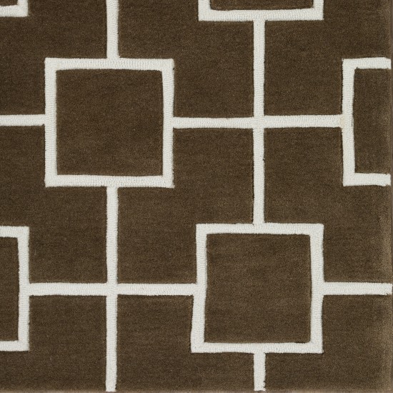 Addison Optics Modern Geometric Brown Area Rug, 8’ x 10’, Brown, OSOP33BR8X10