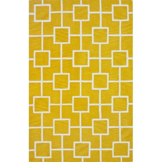 Addison Optics Modern Geometric Yellow Area Rug, 9’ x 13’, Yellow, OSOP33YE9X13