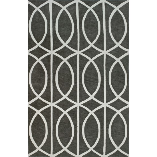 Addison Optics Modern Geometric Steel Area Rug, 9’ x 13’, Steel, OSOP34ST9X13