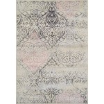 Addison Platinum Vintage Damask Area Rug, 3’3" x 5’3", Pink, OSPL30PI3X5