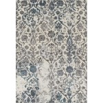 Platinum Distressed Damask Area Rug, 9’6" x 13’2", Peacock, OSPL31PC10X13