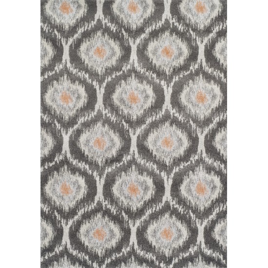 Addison Platinum Moroccan Trellis Area Rug, 3’3" x 5’3", Orange, OSPL32OR3X5