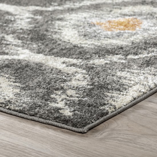 Addison Platinum Moroccan Trellis Area Rug, 3’3" x 5’3", Orange, OSPL32OR3X5