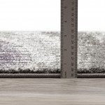 Addison Platinum Nebulous Ogee Area Rug, 5’3" x 7’7", Eggplant, OSPL33EG5X8