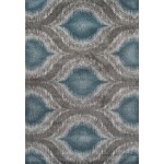 Addison Platinum Nebulous Ogee Area Rug, 9’6" x 13’2", Peacock, OSPL33PC10X13