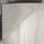 Addison Platinum Nebulous Ogee Area Rug, 5’3" x 7’7", Peacock, OSPL33PC5X8