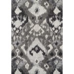 Addison Platinum Classic Ikat Area Rug, 3’3" x 5’3", Grey, OSPL34GR3X5