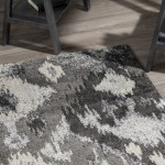 Addison Platinum Classic Ikat Area Rug, 3’3" x 5’3", Grey, OSPL34GR3X5