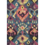 Addison Platinum Classic Ikat Area Rug, 9’6" x 13’2", Peacock, OSPL34PC10X13