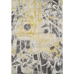 Addison Platinum Artistic Floral Area Rug, 5’3" x 7’7", Yellow, OSPL38YE5X8