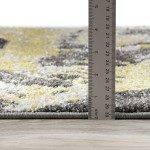 Addison Platinum Artistic Floral Area Rug, 5’3" x 7’7", Yellow, OSPL38YE5X8