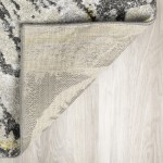Addison Platinum Artistic Floral Area Rug, 5’3" x 7’7", Yellow, OSPL38YE5X8
