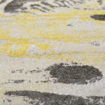Addison Platinum Artistic Floral Area Rug, 5’3" x 7’7", Yellow, OSPL38YE5X8