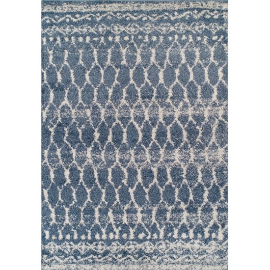 Addison Reston Boho Trellis Blue Area Rug, 9’6" x 13’2", Blue, OSRE33BL10X13