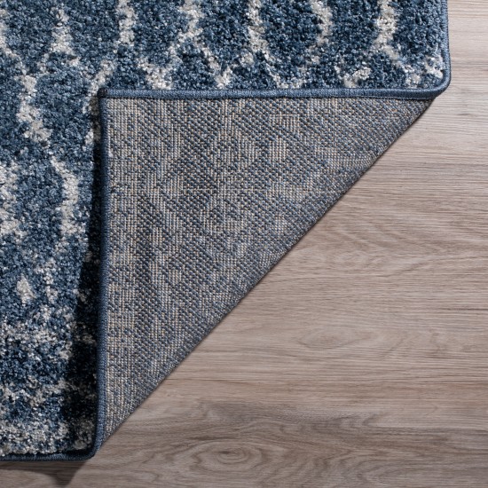 Addison Reston Boho Trellis Blue Area Rug, 8’ x 10’, Blue, OSRE33BL8X10