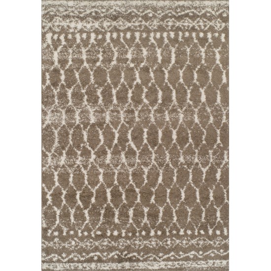 Addison Reston Boho Trellis Khaki Area Rug, 9’6" x 13’2", Khaki, OSRE33KH10X13