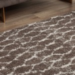 Addison Reston Boho Trellis Khaki Area Rug, 9’6" x 13’2", Khaki, OSRE33KH10X13