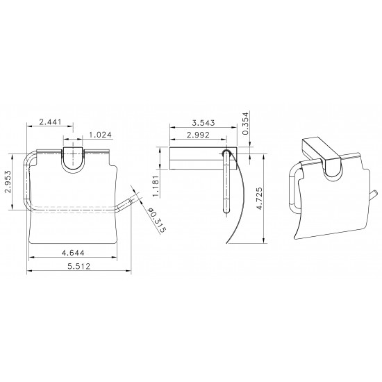 5.67-in. W Toilet Paper Roll Holder_AI-3051