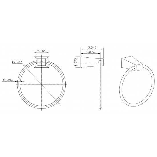 7.09-in. W Towel Ring_AI-3053