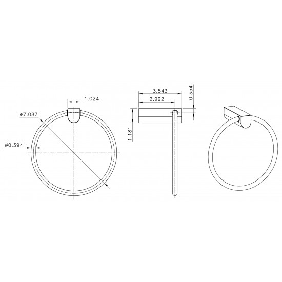 7.09-in. W Towel Ring_AI-3054