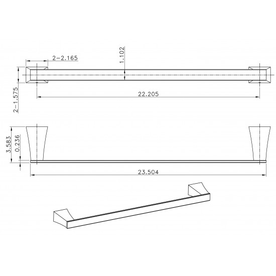 24.37-in. W Towel Bar_AI-3057