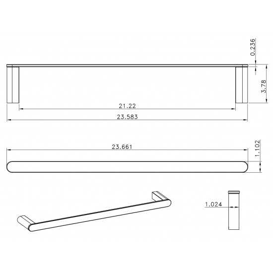 23.66-in. W Towel Bar_AI-3059