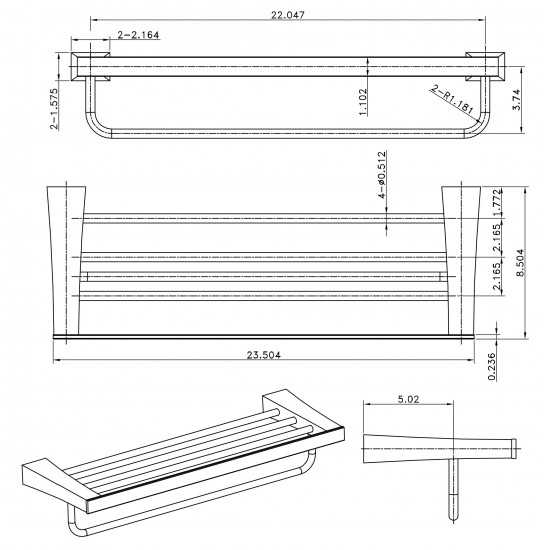 24.21-in. W Bathroom Accessory Set_AI-13357