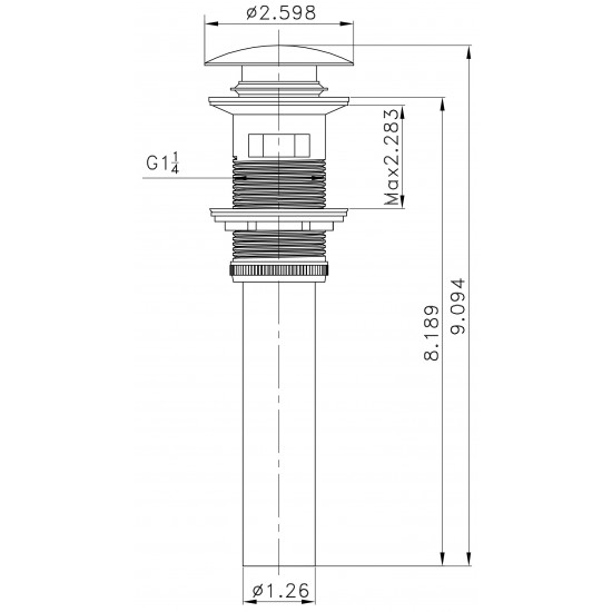 2.60-in. W Bathroom Sink Drain_AI-1795