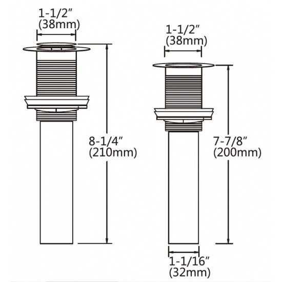 2.6-in. W Bathroom Sink Drain_AI-33593