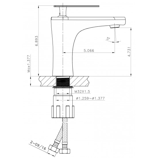 2.25-in. W Bathroom Sink Faucet Set_AI-2009