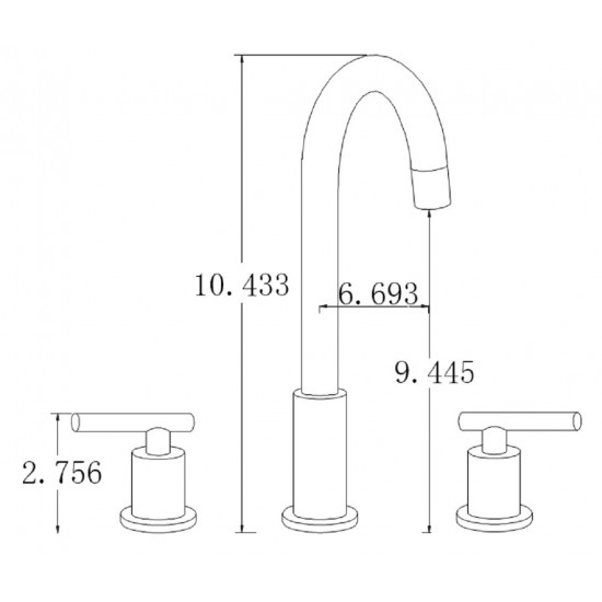 13.5-in. W Bathroom Sink Faucet Set_AI-8023